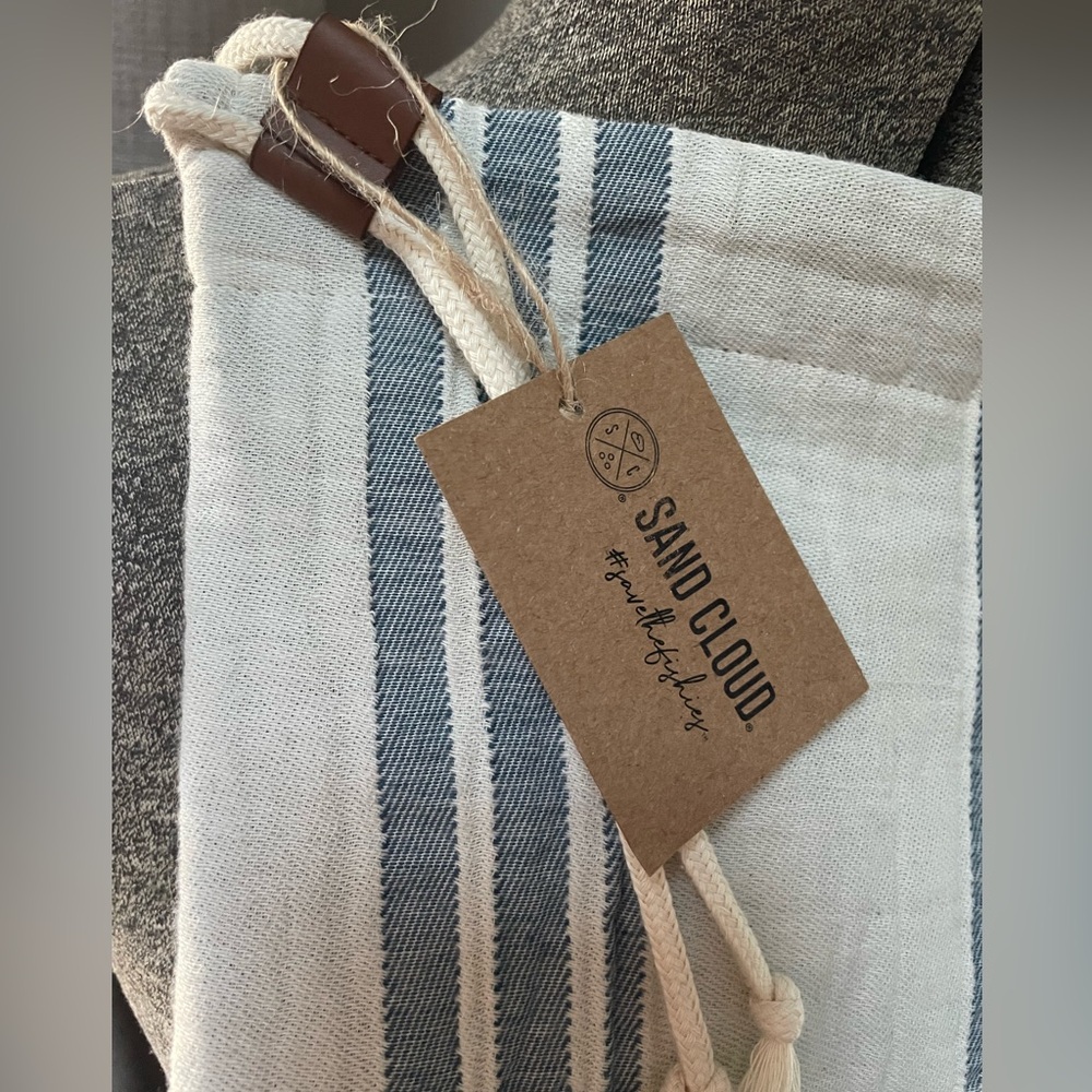 NWT Sand Cloud Striped pouch bag